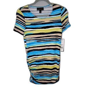 Dana Buchman Women's Island Striped T-Shirt Size Small